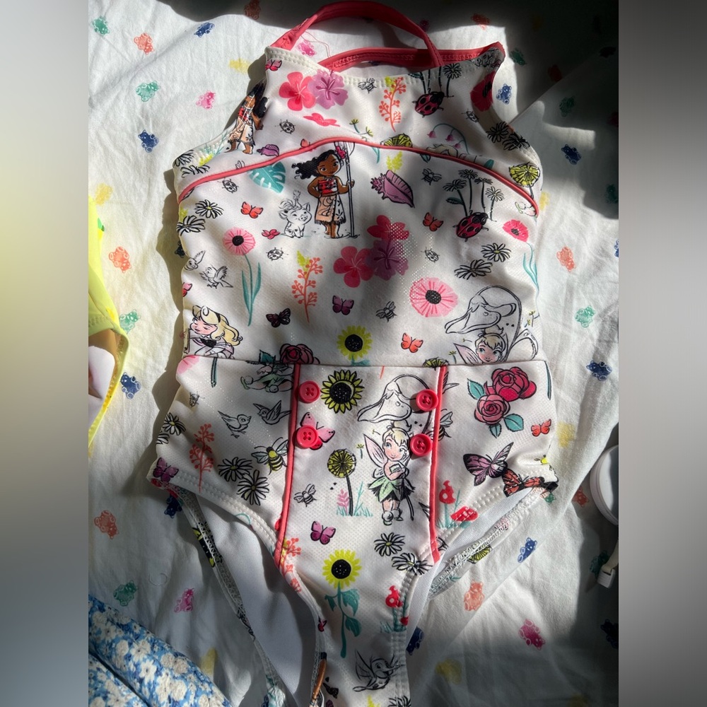 Disney swimming suits size four to five and Zara swimming suit four to five$14